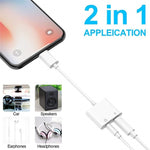 2 In 1 Earphone + Charger Cable For iPhone