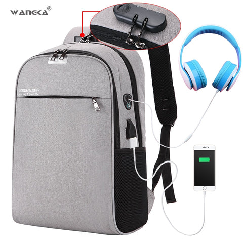 WANGKA USB Charging Anti-theft Backpack